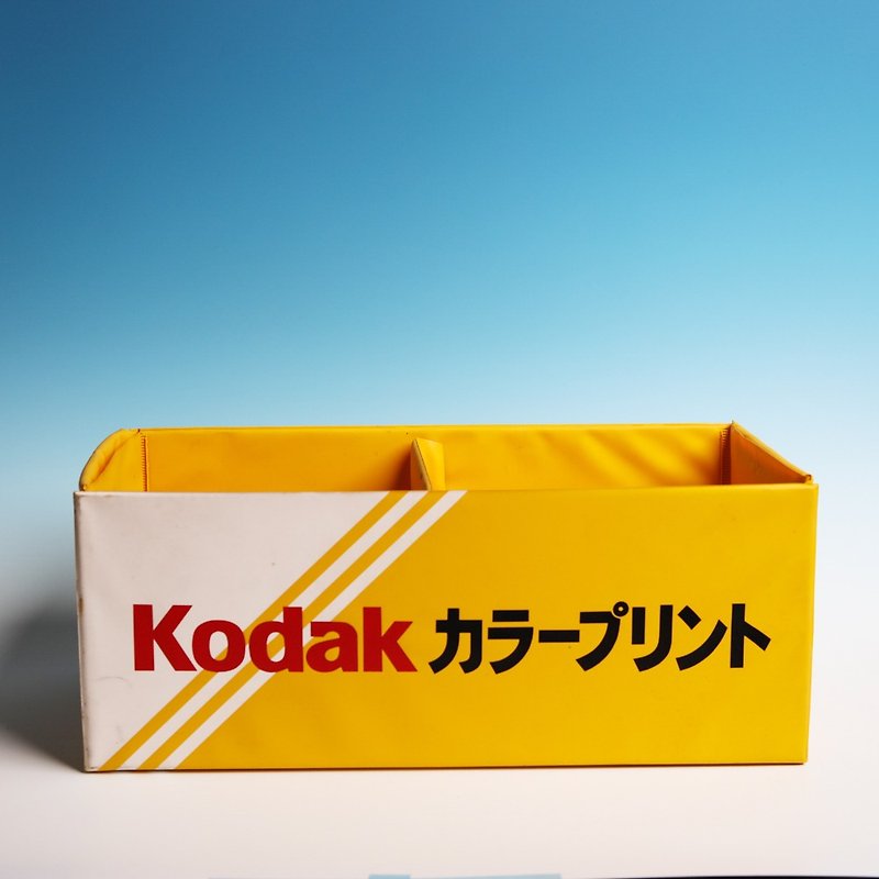 桑惠商號 1970s 日本製 KODAK柯達 古董雙格折疊收納盒 防水