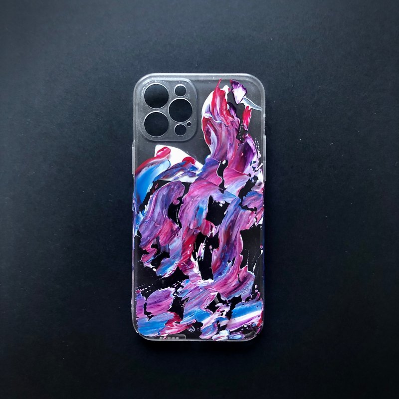Acrylic 手繪抽象藝術手機殼 | iPhone 12 Pro |  Velvet Dream - 其他 - 壓克力 紫色