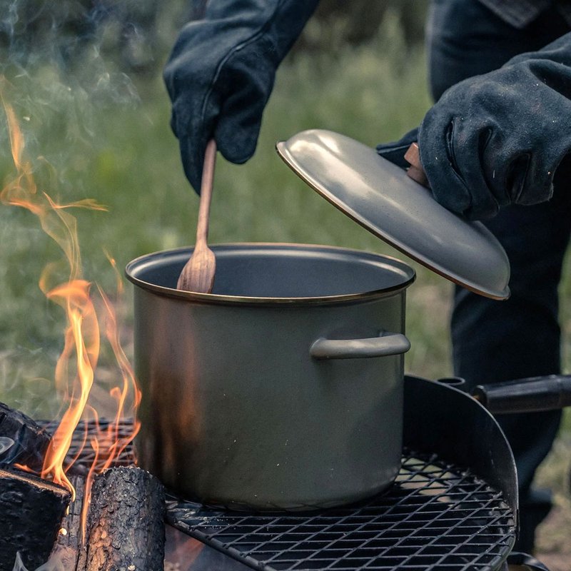 Barebones CKW-376 Enamel Stock Pot Enamel Stock Pot / Lime - Camping Gear & Picnic Sets - Other Metals 