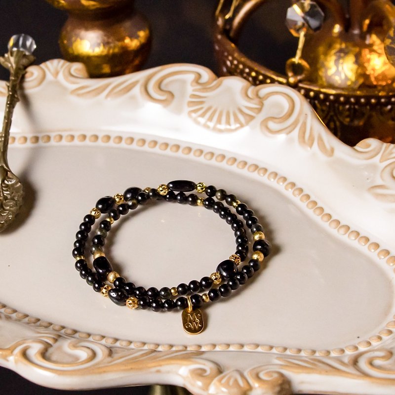 Classic // C1152 black tourmaline bracelet - Bracelets - Gemstone 
