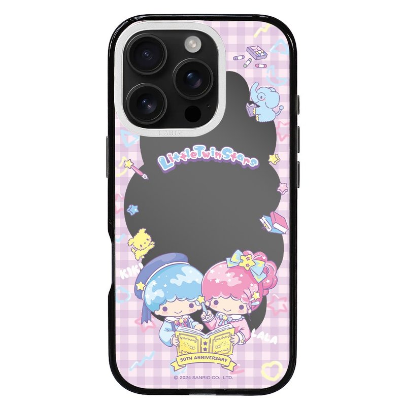 雙星仙子50週年－KIKI&LALA童話漫遊 iPhone 鏡面磁吸殼 透黑框 - 手機殼/手機套 - 環保材質 黑色