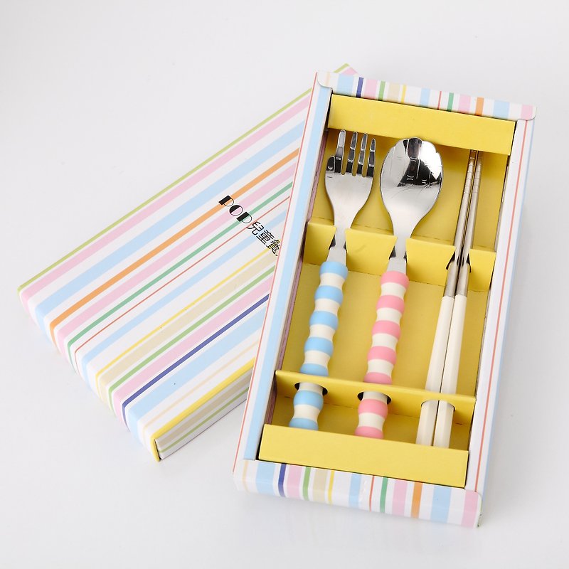 Layana "Little ones" Children Cutlery Set with Chopsticks - ช้อนส้อม - สแตนเลส หลากหลายสี