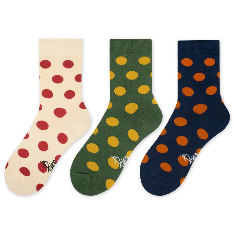 【in Pairs】Dots | Socks - ถุงเท้า - ผ้าฝ้าย/ผ้าลินิน หลากหลายสี