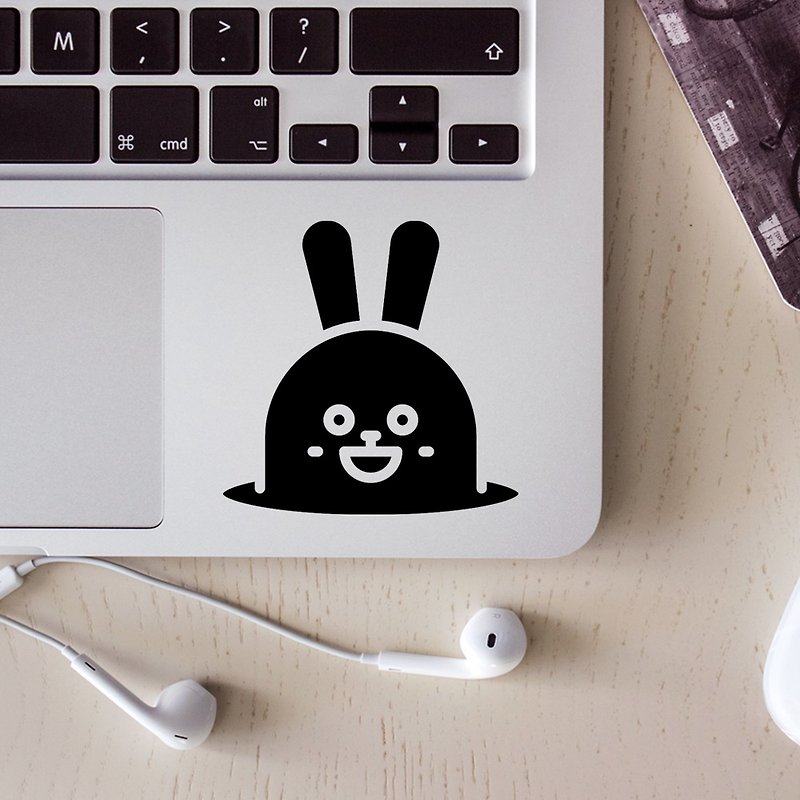 Rabbit-Cardian West German Sticker_Suitable for sticking on laptops, mobile phones, motorcycles, cars, etc. - Stickers - Waterproof Material White