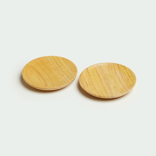 森山柏林 【 LUCKY WOOD】木質居家食器 - 橡膠木點心盤