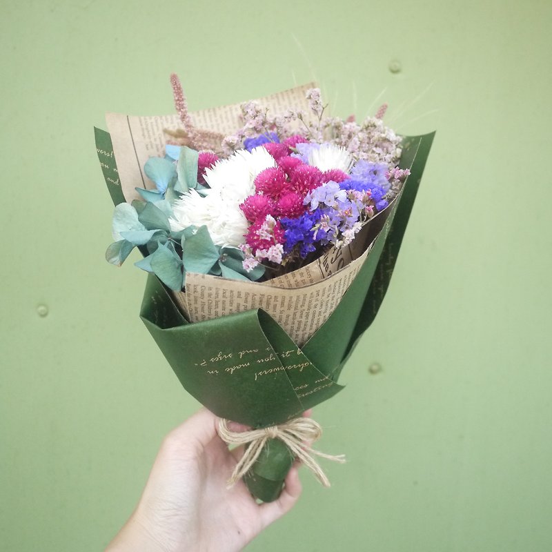 To be continued | small dried flower bouquet wedding gift wedding gifts arranged small objects bridesmaid gift home layout decorations Valentine's Day Classic blue hydrangea - ตกแต่งต้นไม้ - พืช/ดอกไม้ 
