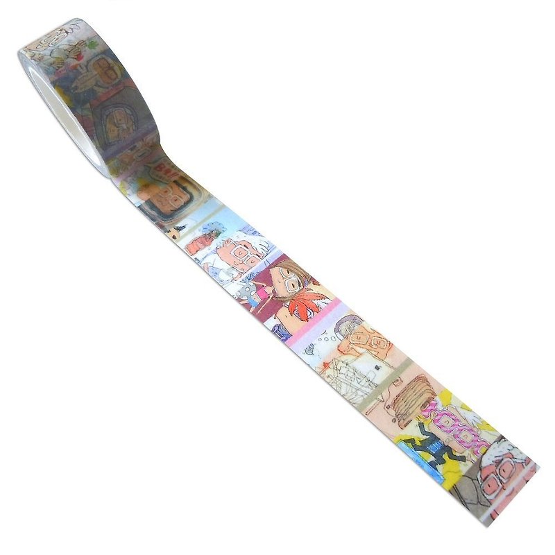 A-market Asu paper tape (single roll)-04 all aspects, AMK-ATMT00104 - Washi Tape - Paper Multicolor