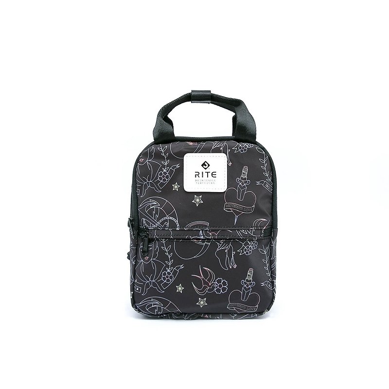 [RITE] Le Tour Series - Dual-use Mini Backpack - NAVY Black - กระเป๋าเป้สะพายหลัง - วัสดุกันนำ้ สีดำ