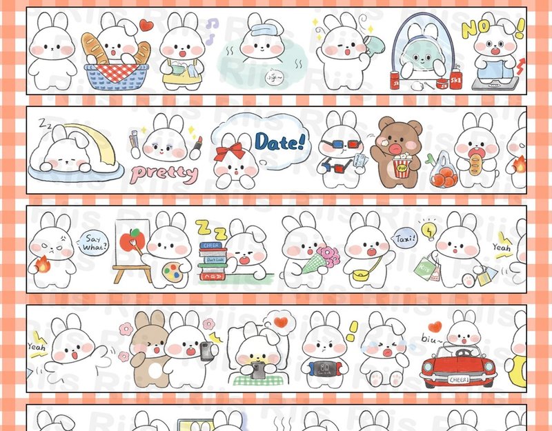 [Second episode] Cute little animals, daily cute and paper tape notebook materials - Washi Tape - Paper Multicolor