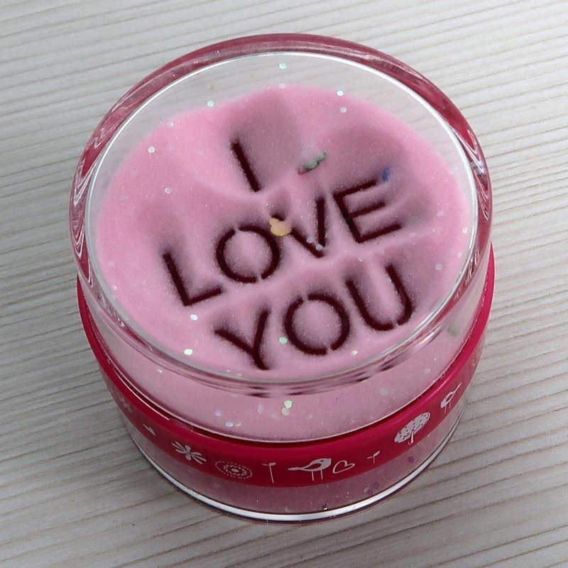 Pink Romantic Valentine's Day I love you Heart/Double Sided - Items for Display - Acrylic Pink