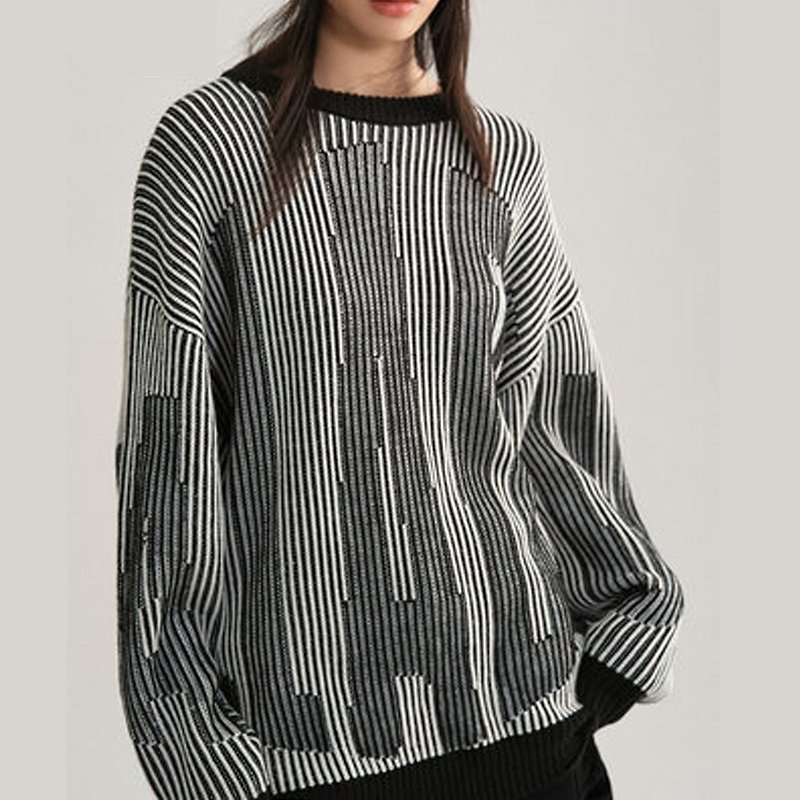[Autumn and winter new products] PALLADIUM autumn and winter knitted loose shoulder sweater 177413