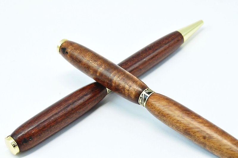 【Log Ball Pen-Acacia Wood. Red Beech】 - ปากกา - ไม้ สีนำ้ตาล