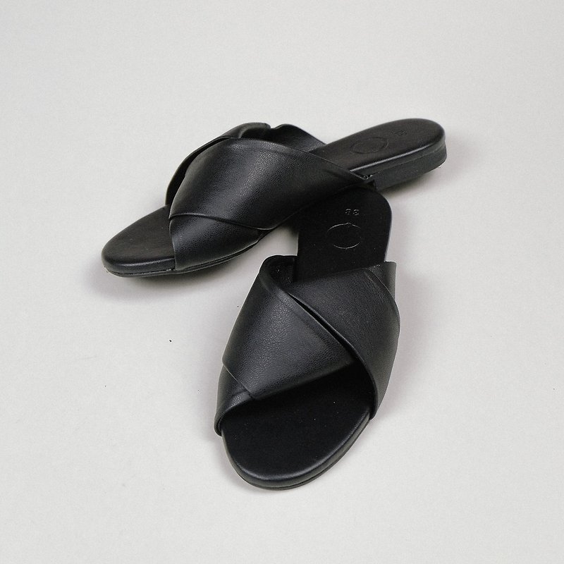 THE FOOTWEAR F002 - รองเท้าลำลองผู้หญิง - วัสดุอื่นๆ สีดำ