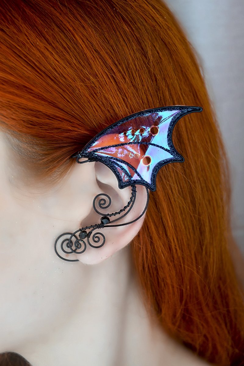 Gothic bat ear cuff earring no piercing Shop tanny bunny Earrings