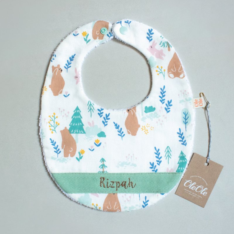 OleOle Personalized Baby Bib | Hide n Seek - Bibs - Cotton & Hemp Multicolor