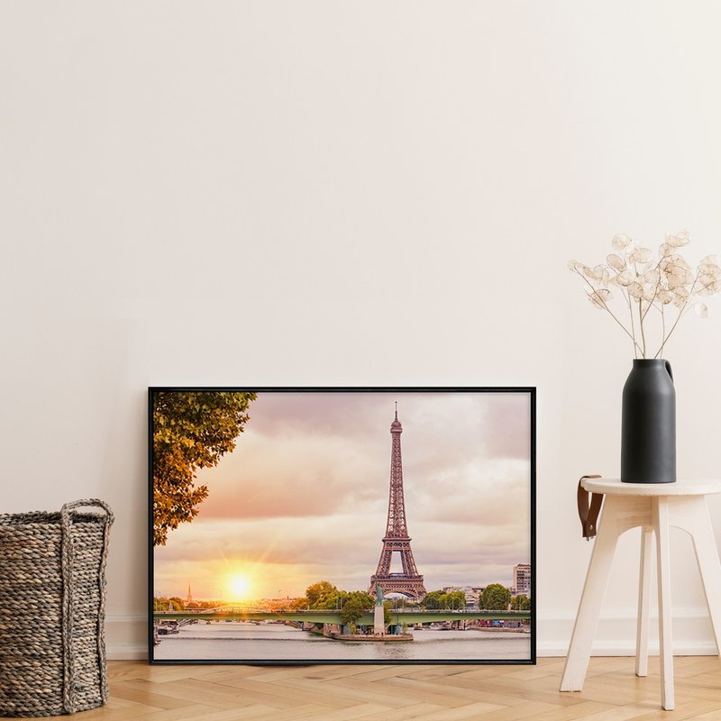 Eiffel Tower • Lakes - Wall Art,Home Decor, Commercial space design, City Prints - โปสเตอร์ - ผ้าฝ้าย/ผ้าลินิน หลากหลายสี