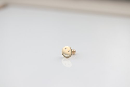 CHARIS GRACE 純14K Smile Piercing (Large) 微笑鎖珠耳環 (8mm) (單個)