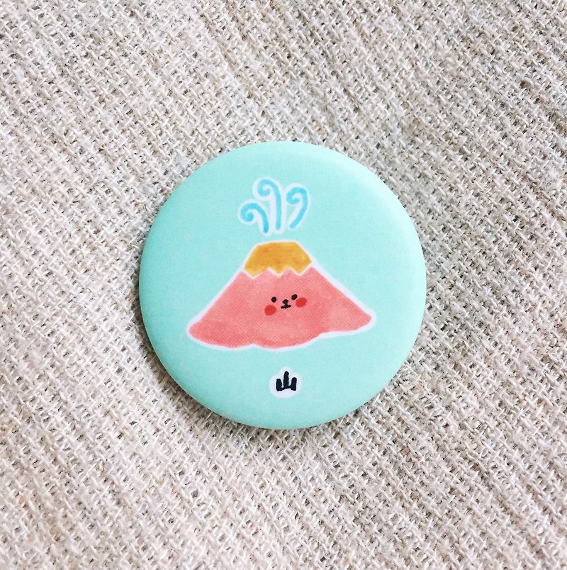 Pink volcanic matte badge - Badges & Pins - Plastic Pink