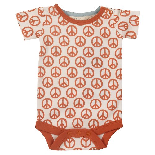 From Babies with Love (英國品牌) 100%有機棉 和平符號 祈求世界和平 包屁衣
