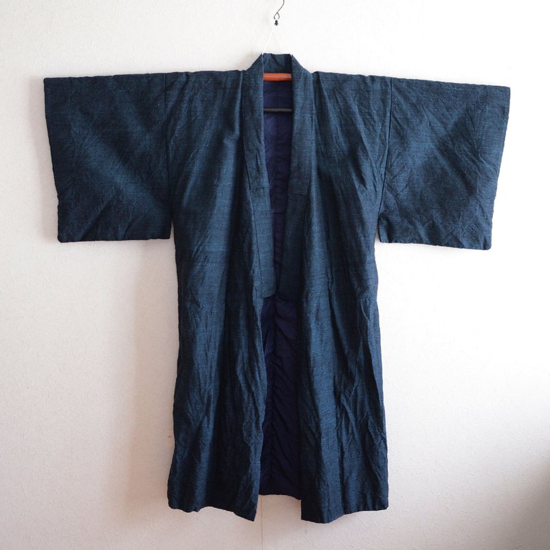和服男士長袍古董日本復古昭和 - 男夾克/外套 - 其他材質 藍色