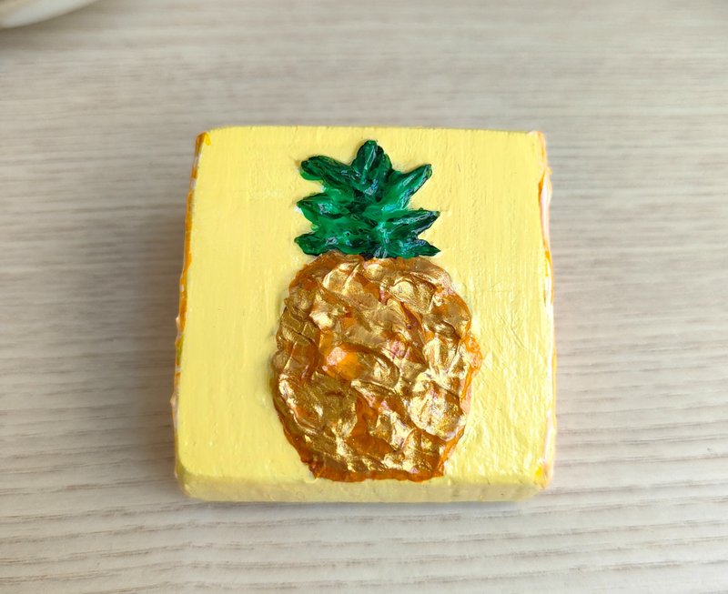 【鳳梨旺來】木頭擺飾 紙鎮 文鎮 - 擺飾/家飾品 - 木頭 