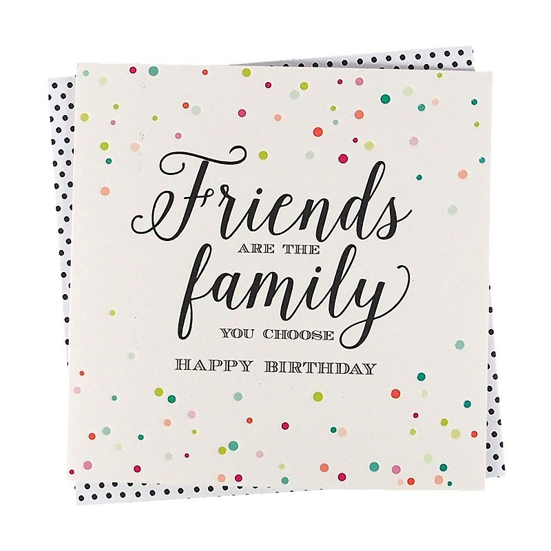 Friends are the family members you choose [Clare Maddicott INK Card-Birthday Wishes] - Cards & Postcards - Paper Multicolor