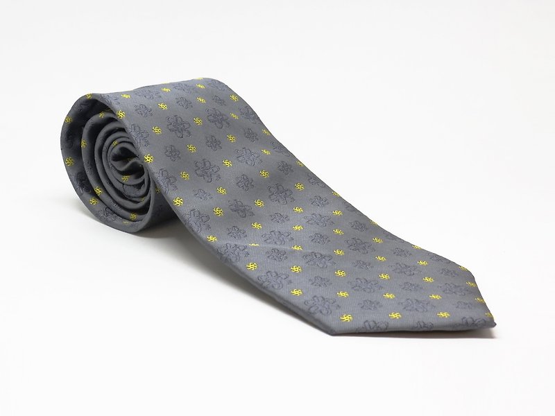 TUT texture tie-elegant gray - เนคไท/ที่หนีบเนคไท - เส้นใยสังเคราะห์ สีเทา