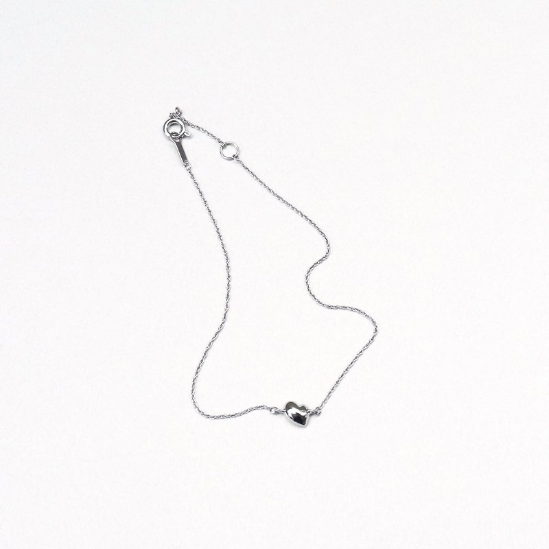 petit stainless heart anklet