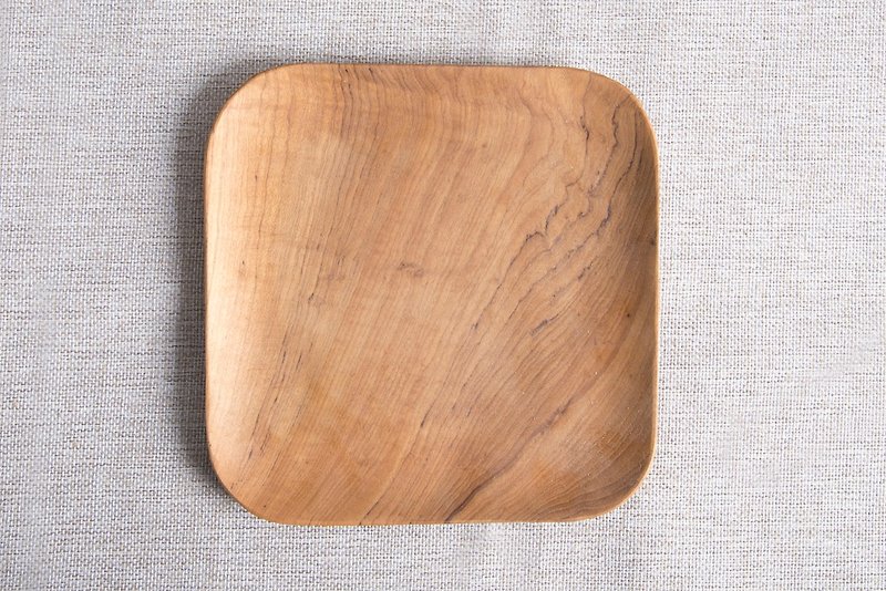 Handmade teak square plate - จานเล็ก - ไม้ 