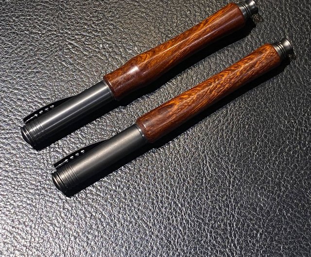 ブラウン 万年筆 木製 スクリューキャップ カスタマイズ】万年筆/手作り木製ペン/回転キャップタイプ/名入れ