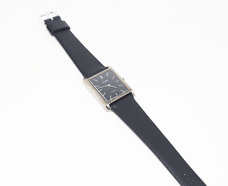 1980s' ALBA QUARTZ 瑞士石英錶 - 女錶 - 其他金屬 黑色