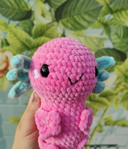 Crochet kit beginner, crochet axolotl, axolotl plush, craft kits - Shop  ToysByKrOks Knitting, Embroidery, Felted Wool & Sewing - Pinkoi