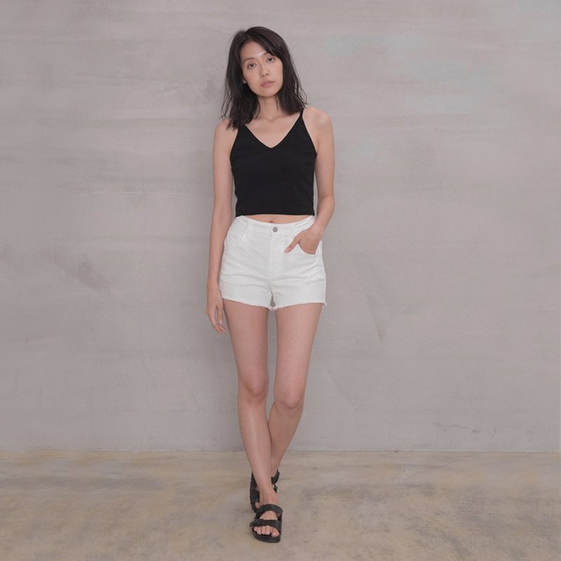 盛夏率性V領上衣 Hot Summer V-neck Top - 背心/無袖上衣 - 棉．麻 多色