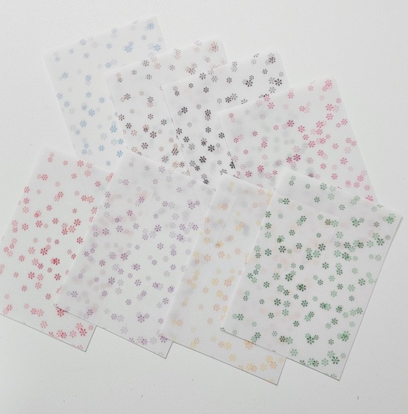 Snow Blossom Tracing Paper - 便條紙/便利貼 - 紙 多色