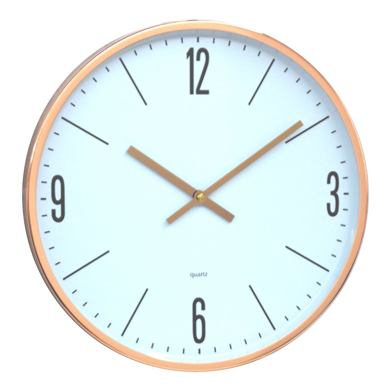 Romance - Gorgeous European style rose clock wall clock mute big number (metal) - นาฬิกา - โลหะ สีส้ม