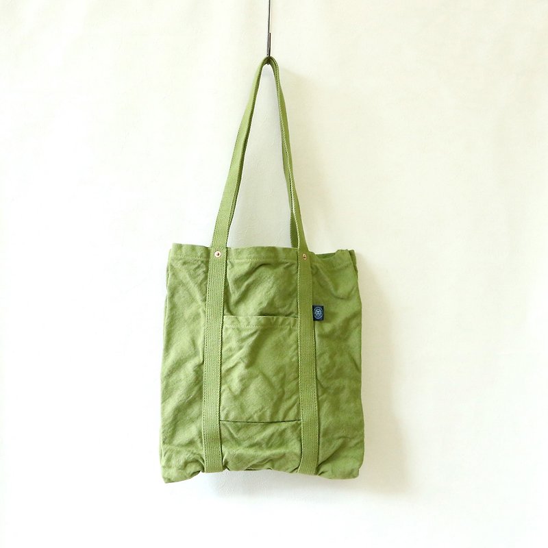 M/S Tote S [Wakakusa] (VC-46S) - Handbags & Totes - Cotton & Hemp Green
