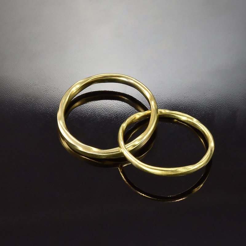 Light Jewelry-Golden Dancer Ring Dancer - แหวนคู่ - ทองแดงทองเหลือง สีทอง