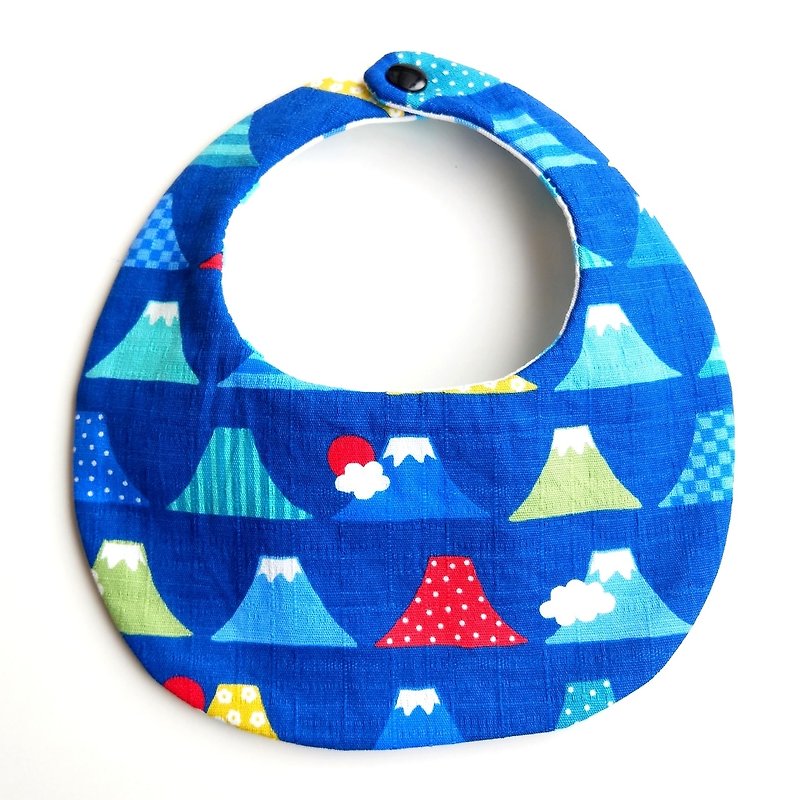 Six-layer yarn bib pocket - Blue Fuji x Blue Water Crescent - ผ้ากันเปื้อน - ผ้าฝ้าย/ผ้าลินิน 
