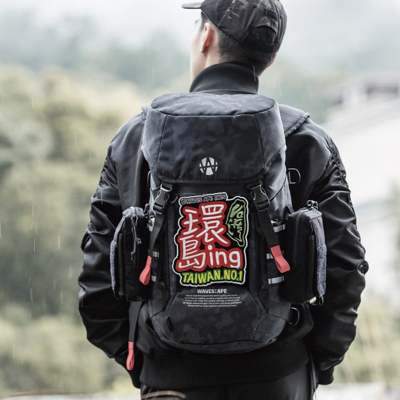 WAVES APE 浪猿 環島ING 刺繡魔鬼氈布章 個性展現 TAIWAN.NO.1 - 其他 - 聚酯纖維 