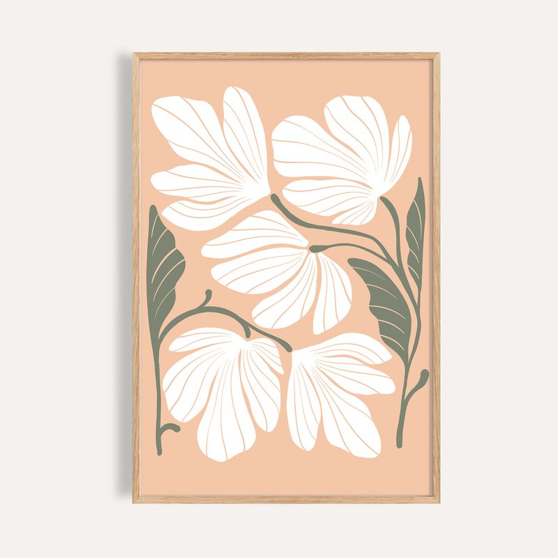 杏粉花影 Blush Harmony / 波西米亞風格 掛畫 畫芯 海報 - 海報/掛畫/掛布 - 紙 