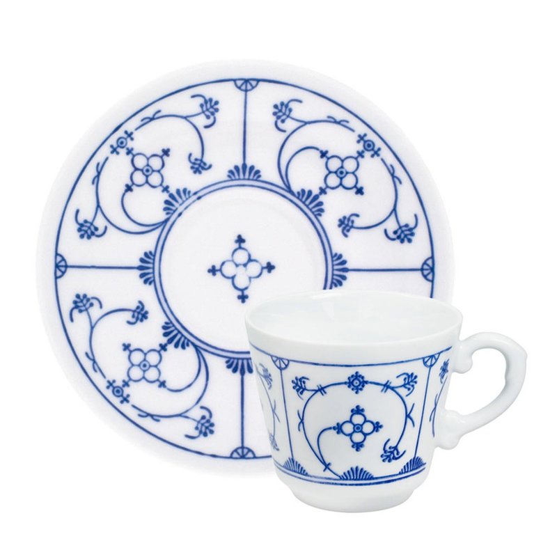 BLAU SAKS系列- 180ML杯盤組 - 咖啡杯/馬克杯 - 瓷 藍色