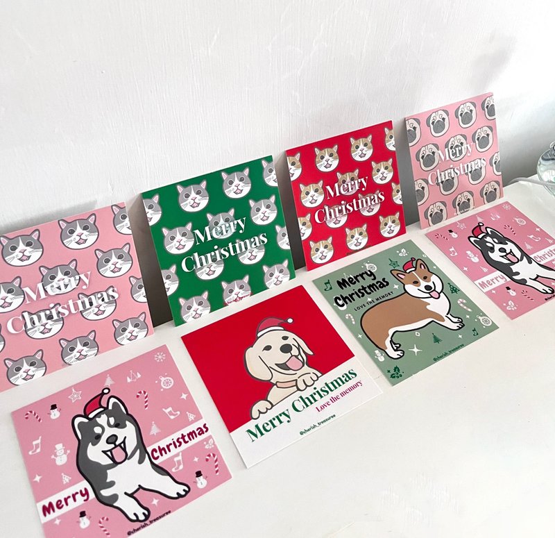 [Customizable] Pet Christmas Card - Custom Pillows & Accessories - Paper 