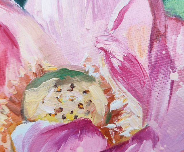 ピンク　ピンクのお花 壁掛けアート 絵画 花の絵 フラワーアート Amazon.co.jp: 絵画 枝にぶら下がっているピンクの花インテリア