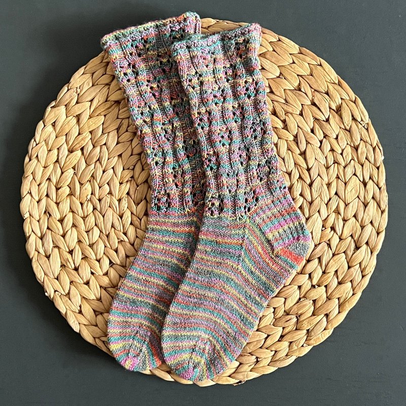 Handmade knitted womens socks/ Warm knitted accessory - 襪子 - 羊毛 多色