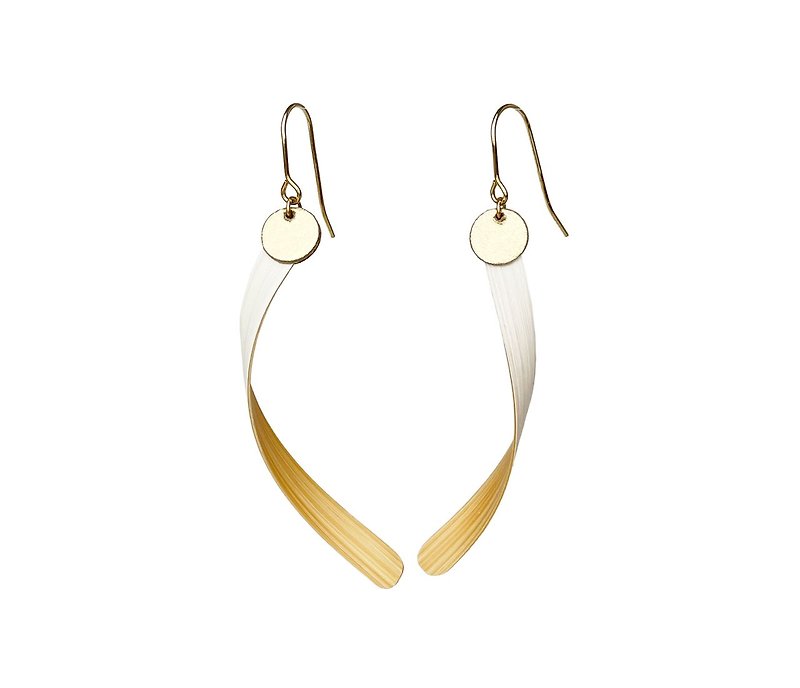 Trace of Nature - Bamboo Earring - Earrings & Clip-ons - Bamboo White