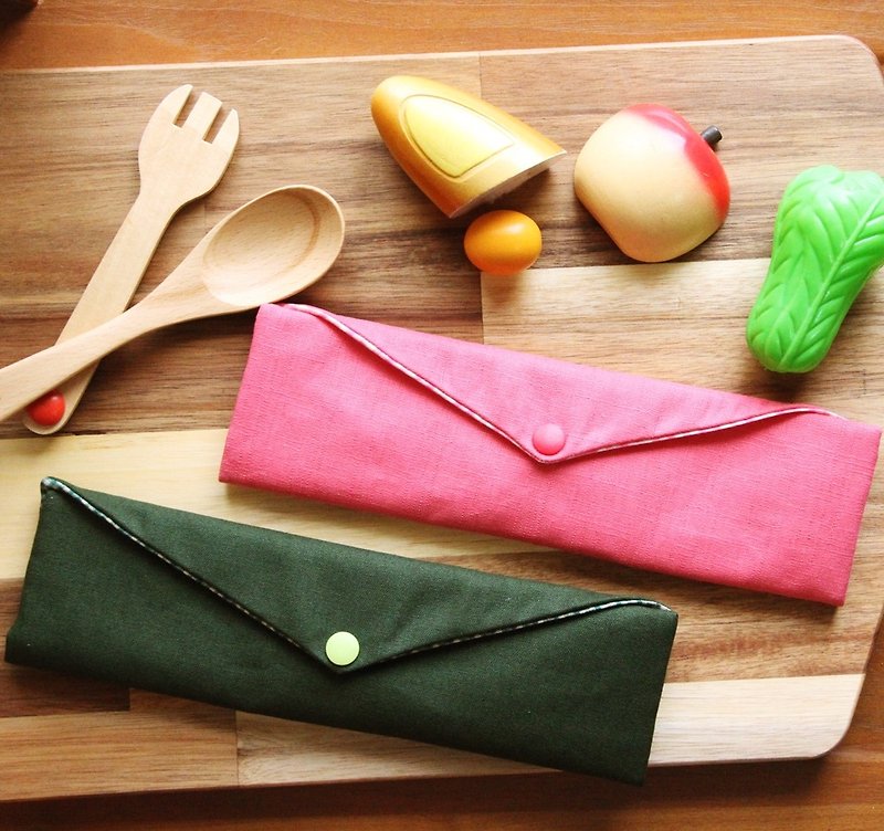 Boyfriend and girlfriend eco-friendly chopsticks bag ~ storage bag. Hand-made meal bag. Self-style. Wenqing