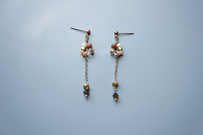 │ Small Garden │ Earrings (Bouquet Edition) - Golden Sand - Earrings & Clip-ons - Other Metals Orange