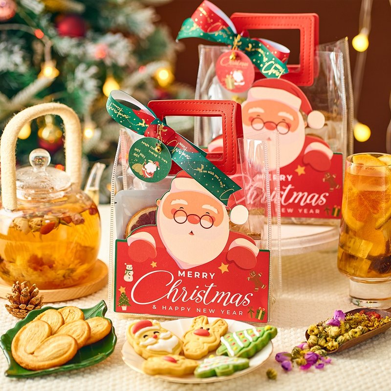 [Company Christmas Gift Recommendation] Transparent Christmas gift bag with company logo added - ชา - วัสดุอื่นๆ 