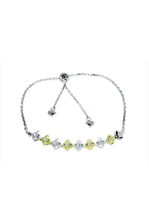 Juno Jewelry 嘉龍珠寶 雙色K金鑽石手鍊 天然南非鑽石0.28克拉 黃K金&白K金 18K K750