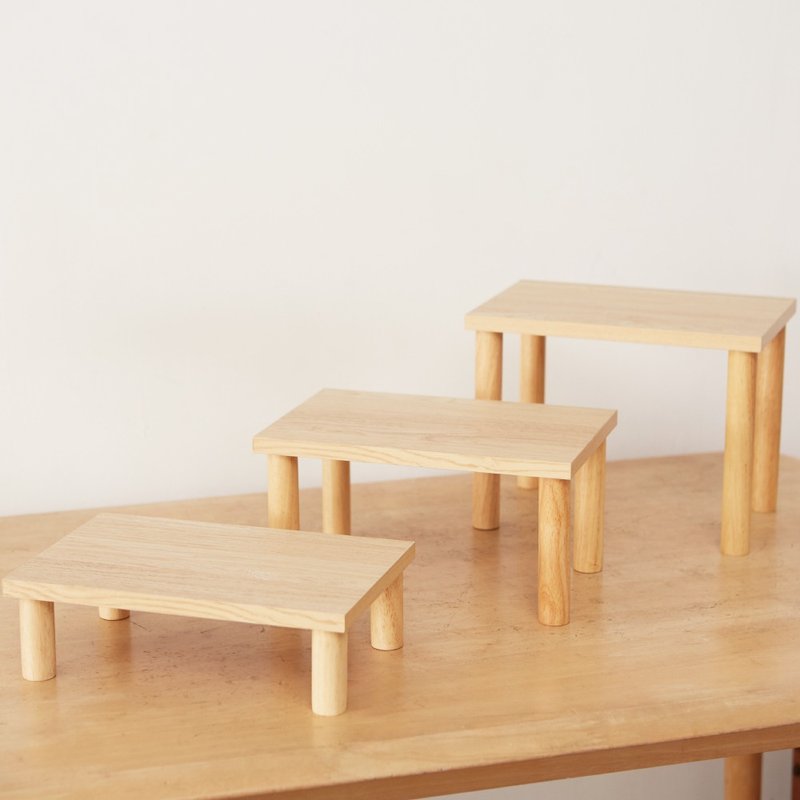 MIT日系木質增高架/電話架/寵物碗架(30x20cm) - 其他家具 - 木頭 卡其色
